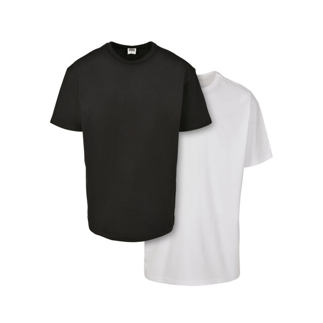 Urban Classics Heren basis organisch katoenen t-shirt (set van 2) UTTN1239_blackwhite large Urban Classics Heren basis organisch katoenen t-shirt (set van 2) UTTN1239_blackwhite large
