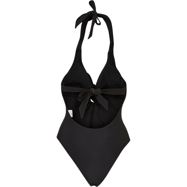 Urban Classics Dames gerecycled hals eèn stuk zwempak UTTN1171_black large
