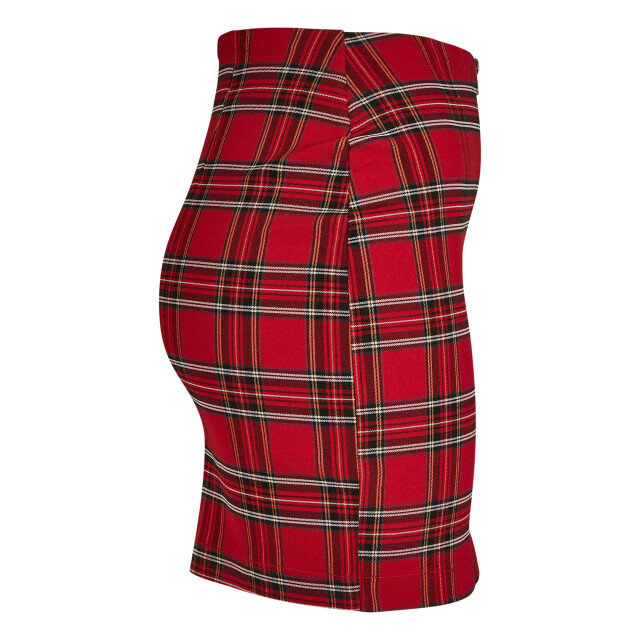 Urban Classics Korte rok dames in ruitmotief UTTN114_redblack large