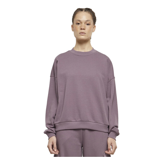 Urban Classics Dames terrycloth crew hals oversized sweatshirt UTTN1162_purplefaded large