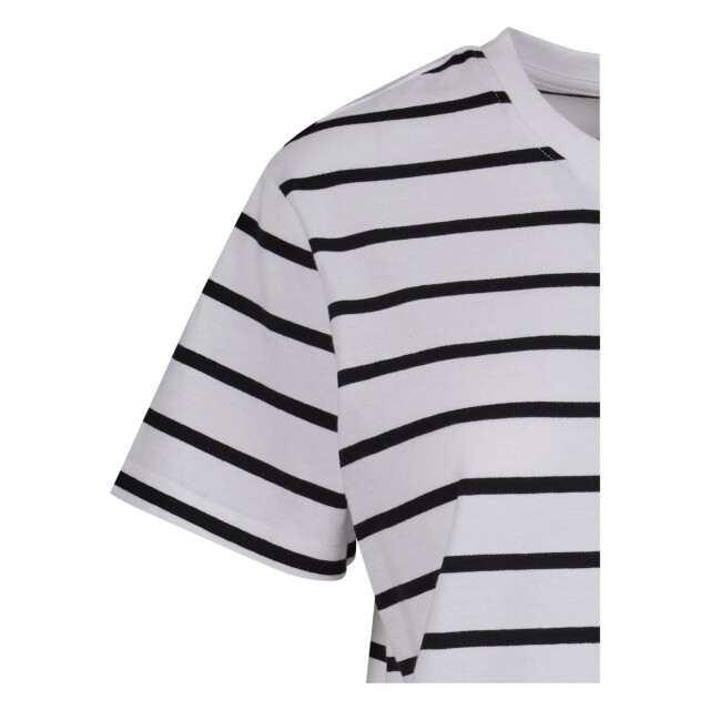 Urban Classics Dames gestreept boxy t-shirt UTTN1130_blackwhite large