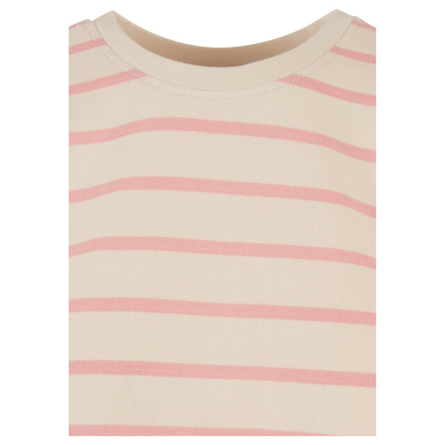 Urban Classics Dames gestreept boxy t-shirt UTTN1130_pinklemonadewhitesand large