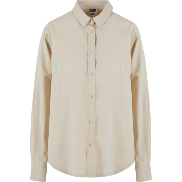 Urban Classics Dames linnen oversized shirt UTTN1164_softseagrass large