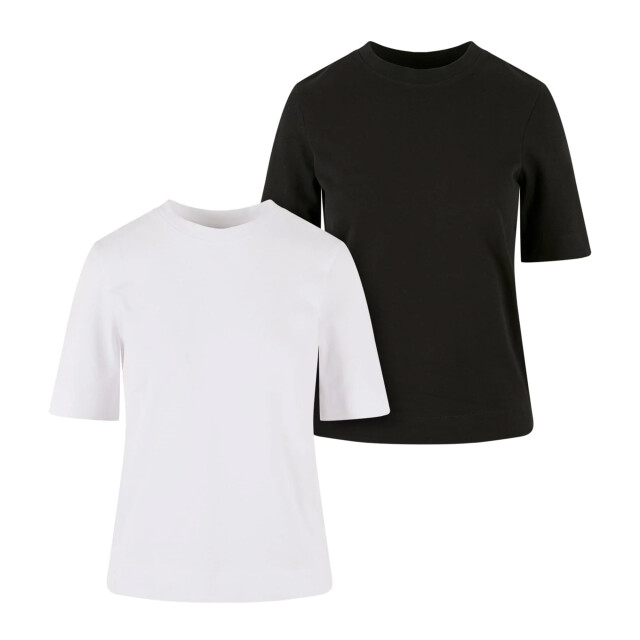 Urban Classics Dames klassiek t-shirt (set van 2) UTTN1126_whiteblack large