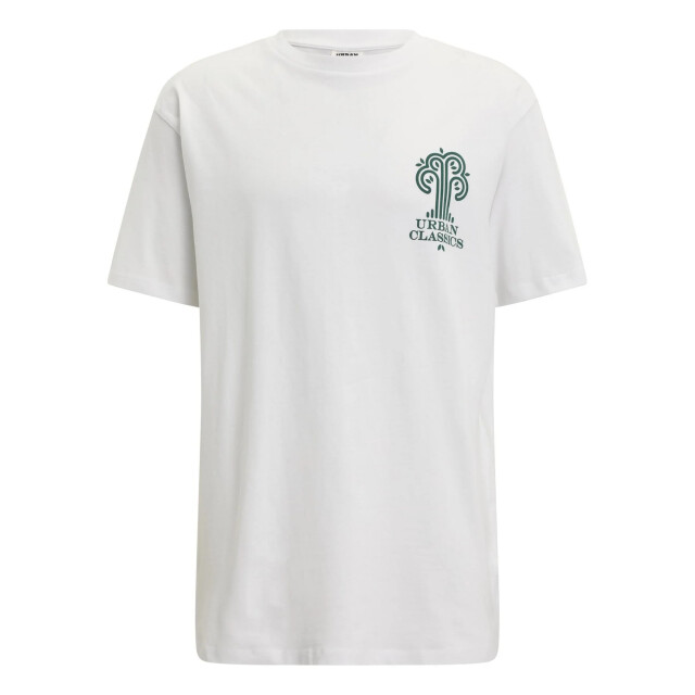 Urban Classics Heren boom biologisch katoenen logo t-shirt UTTN1104_white large