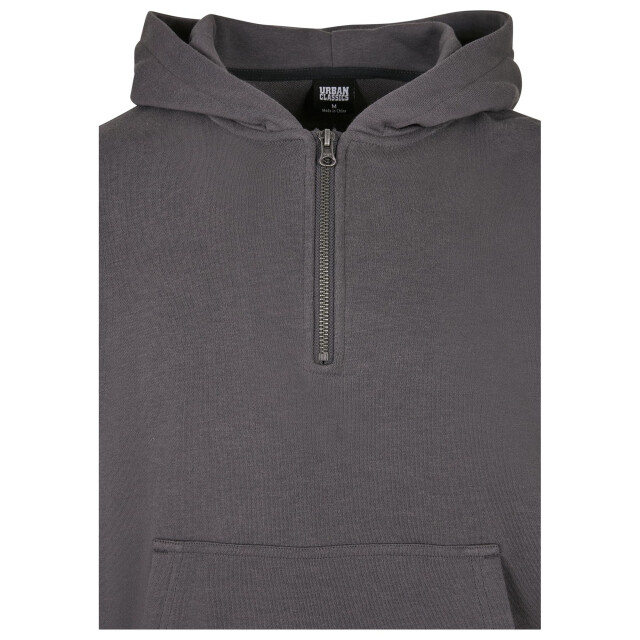 Urban Classics Heren quarter zip boxy hoodie UTTN1105_darkshadow large