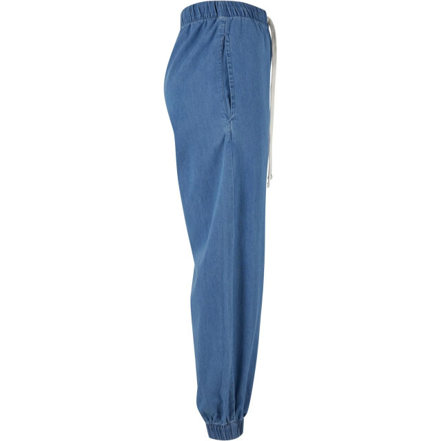 Urban Classics Dames denim lichtgewicht joggingbroek UTTN1199_skybluewashed large