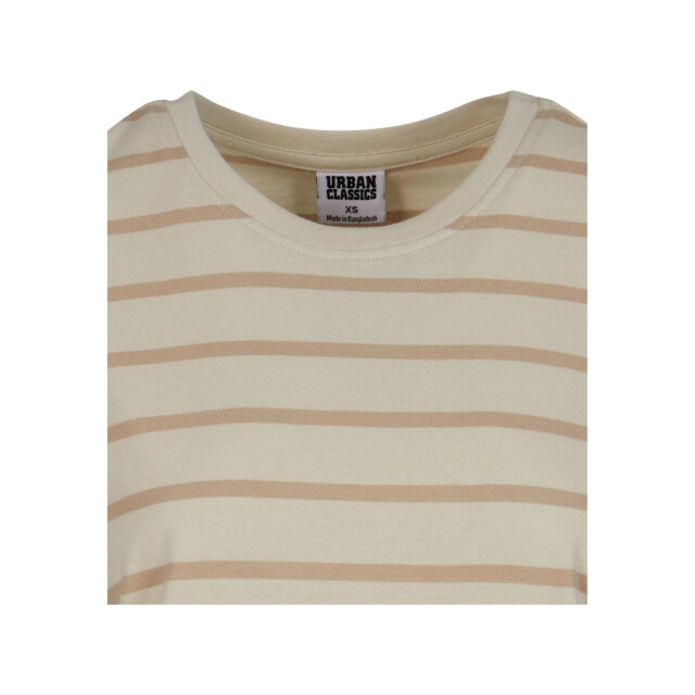 Urban Classics Dames gestreept boxy t-shirt UTTN1130_wetsandsand large