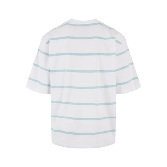 Urban Classics Heren streep oversized t-shirt UTTN1123_whiteoceanblue large