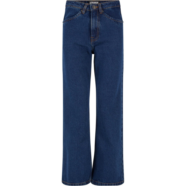 Urban Classics Dames denim cropped straight leg jeans UTTN1118_midindigowashed large