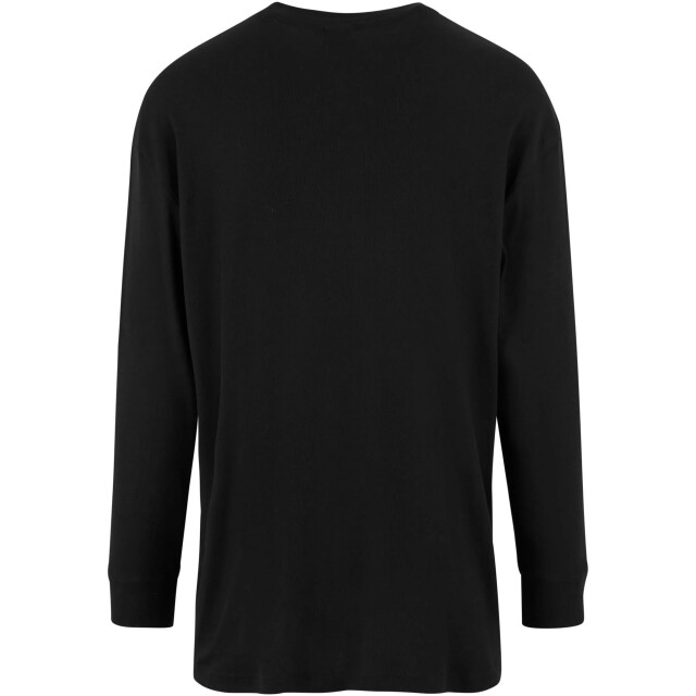 Urban Classics Heren geribde organic boxy trui met lange mouwen UTTN1093_black large
