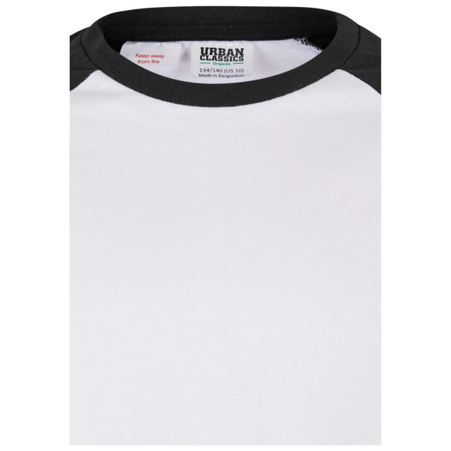 Urban Classics Jongens bio oversized raglan t-shirt UTTN1090_whiteblack large