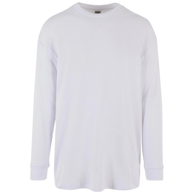 Urban Classics Heren geribde organic boxy trui met lange mouwen UTTN1093_white large