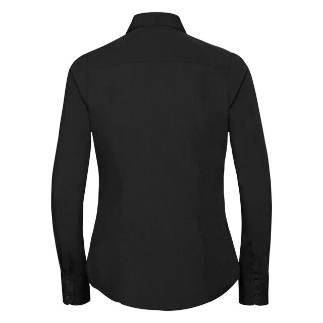 Russell Athletic Collectie dames lange mouwen poly-katoen gemakkelijk onderhoud gepaste poplin shirt UTFK738_black large