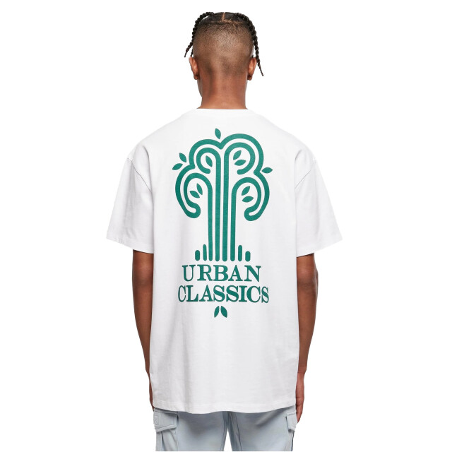 Urban Classics Heren boom biologisch katoenen logo t-shirt UTTN1104_white large