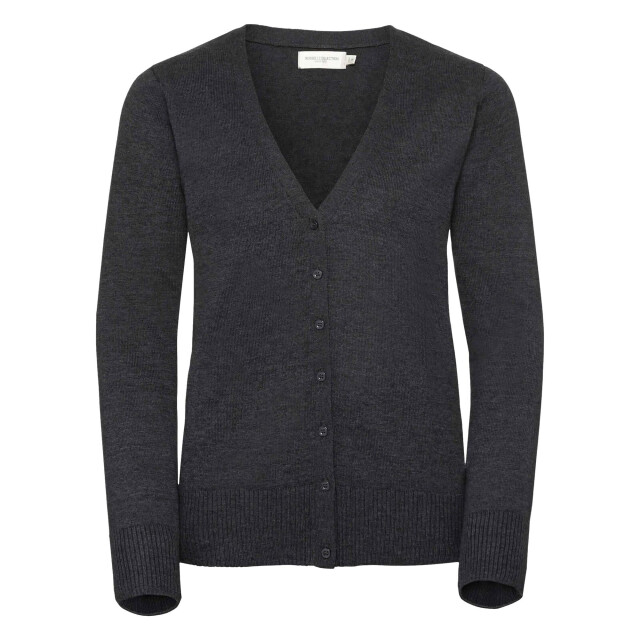 Russell Athletic Collectie dames v-hals gebreid vest UTFK734_charcoalmarl large