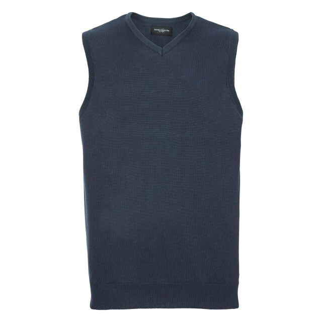 Russell Athletic Collectie heren v-hals mouwloos gebreide trui-trui-top / trui-trui UTFK735_frenchnavy large