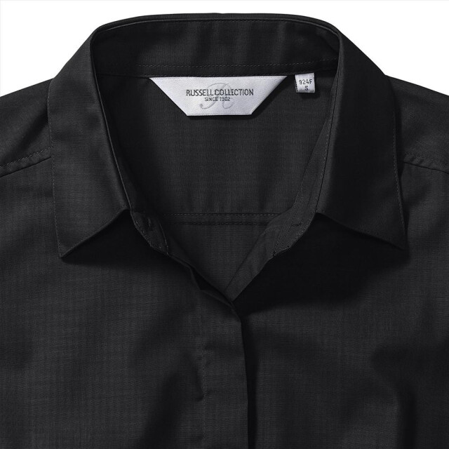 Russell Athletic Collectie dames lange mouwen poly-katoen gemakkelijk onderhoud gepaste poplin shirt UTFK738_black large