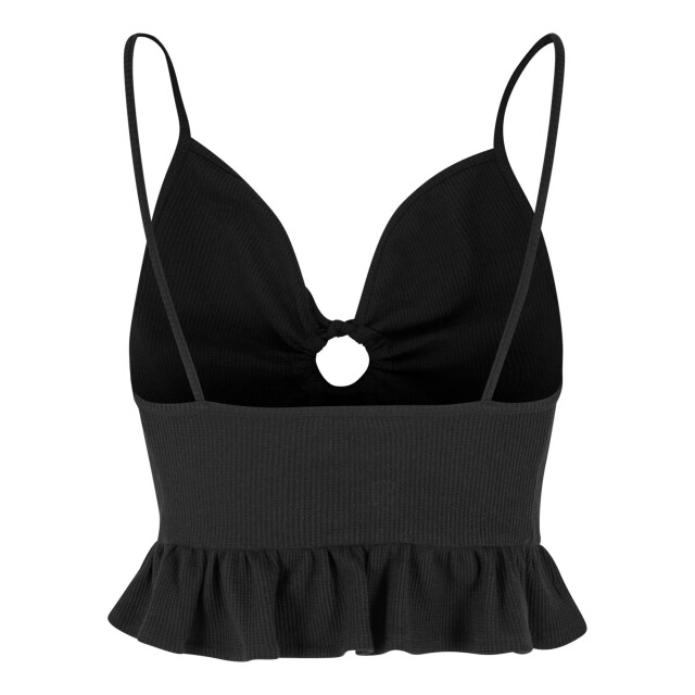 Urban Classics Dames gerimpelde wafel piqué top UTTN1086_black large