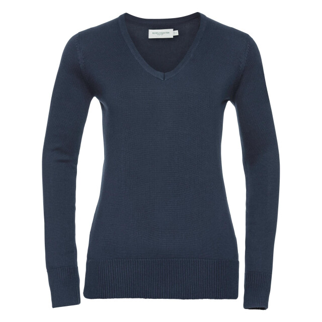 Russell Athletic Collectie dames v-hals gebreide trui UTFK732_frenchnavy large