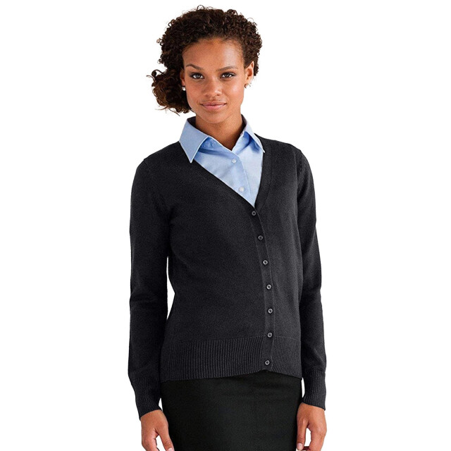 Russell Athletic Collectie dames v-hals gebreid vest UTFK734_charcoalmarl large