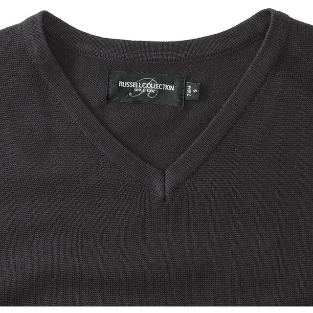 Russell Athletic Collectie heren v-hals mouwloos gebreide trui-trui-top / trui-trui UTFK735_charcoalmarl large