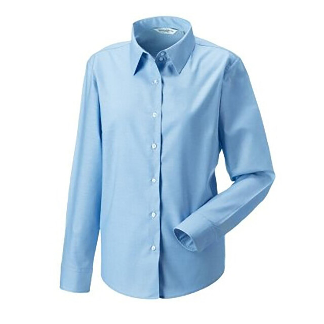Russell Athletic Collectie dames lange mouw easy care oxford shirt UTFK743_oxfordblue large