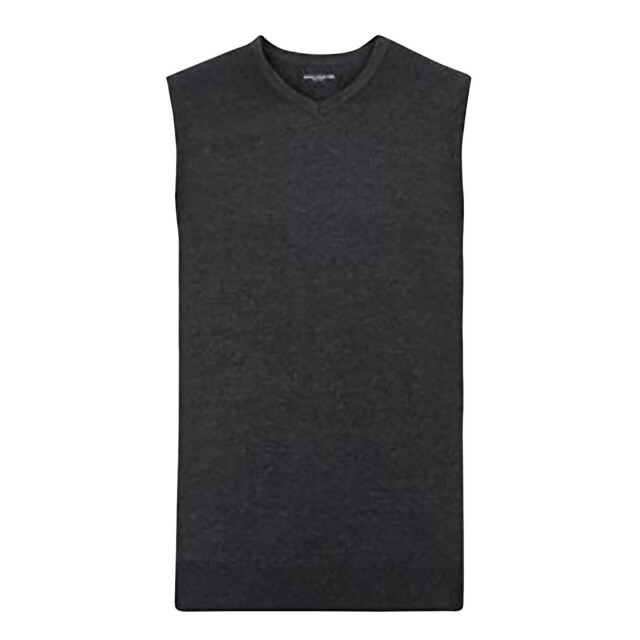 Russell Athletic Collectie heren v-hals mouwloos gebreide trui-trui-top / trui-trui UTFK735_charcoalmarl large