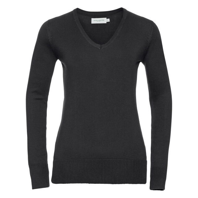 Russell Athletic Collectie dames v-hals gebreide trui UTFK732_black large
