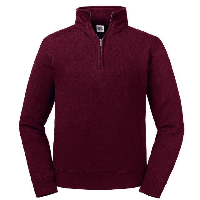 Russell Athletic Heren authentieke kwartier ritssweatshirt UTFK725_burgundy large