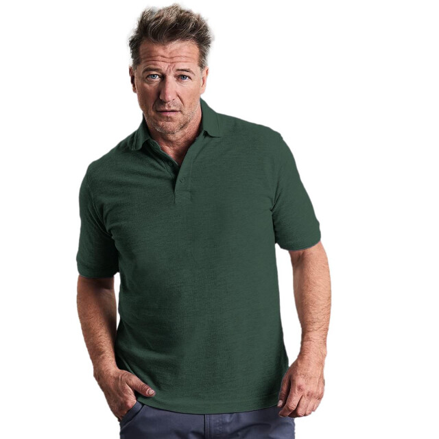 Russell Athletic Heren 100% katoenen korte mouw poloshirt UTFK704_bottlegreen large