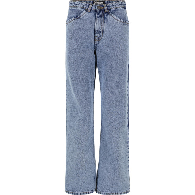Urban Classics Dames denim cropped straight leg jeans UTTN1118_tintedwashedlightblue large