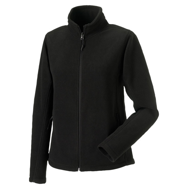 Jerzees Colours Russell kleuren dames full zip openlucht fleece jasje UTFK713_black large