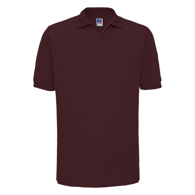 Russell Athletic Heren ripple collar & manchet poloshirt met korte mouwen UTFK708_burgundy large