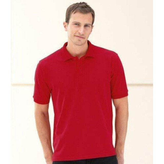 Russell Athletic Heren 100% katoenen korte mouw poloshirt UTFK704_classicred large