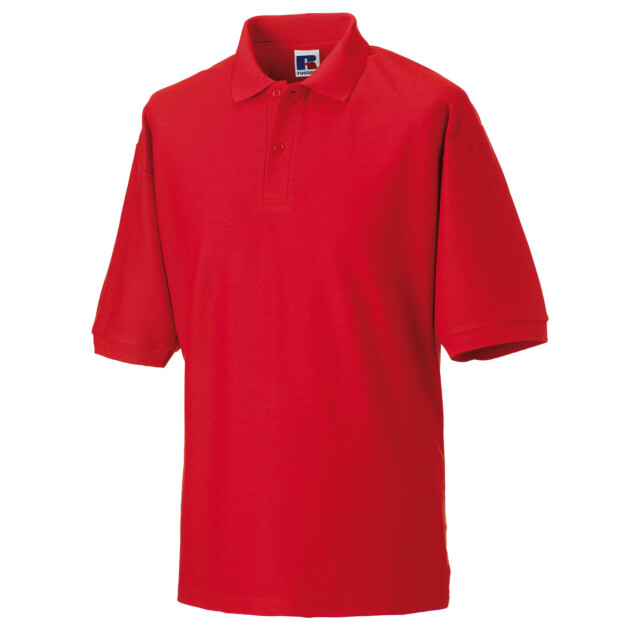Jerzees Colours Russell mens klassiek poloshirt met korte mouwen van katoen UTFK701_brightred large