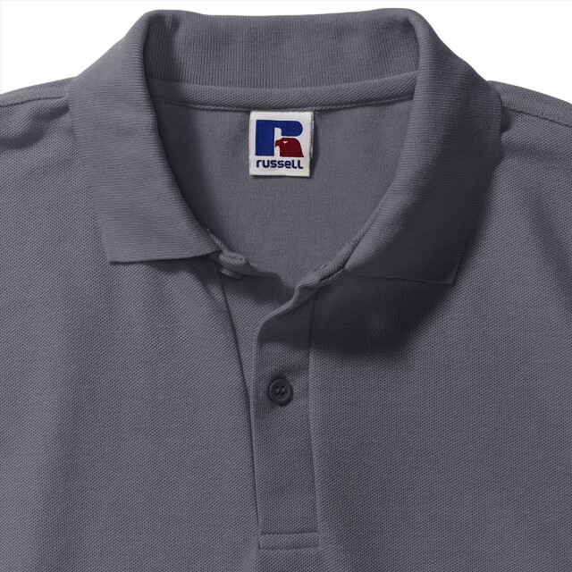 Jerzees Colours Russell mens klassiek poloshirt met korte mouwen van katoen UTFK701_convoygrey large