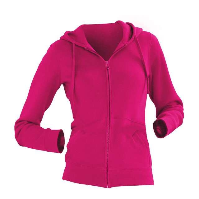 Russell Athletic Dames premium authentieke hoodie met rits (3-laagse stof) UTFK693_fuchsia large
