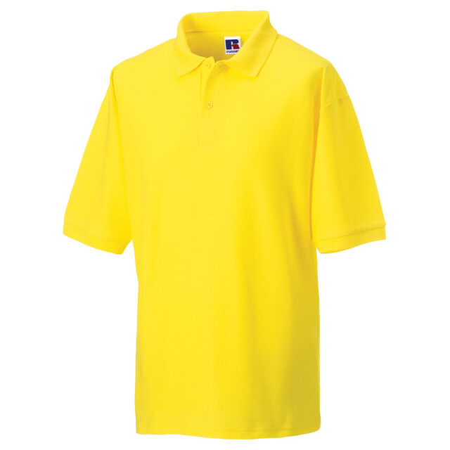 Jerzees Colours Russell mens klassiek poloshirt met korte mouwen van katoen UTFK701_yellow large