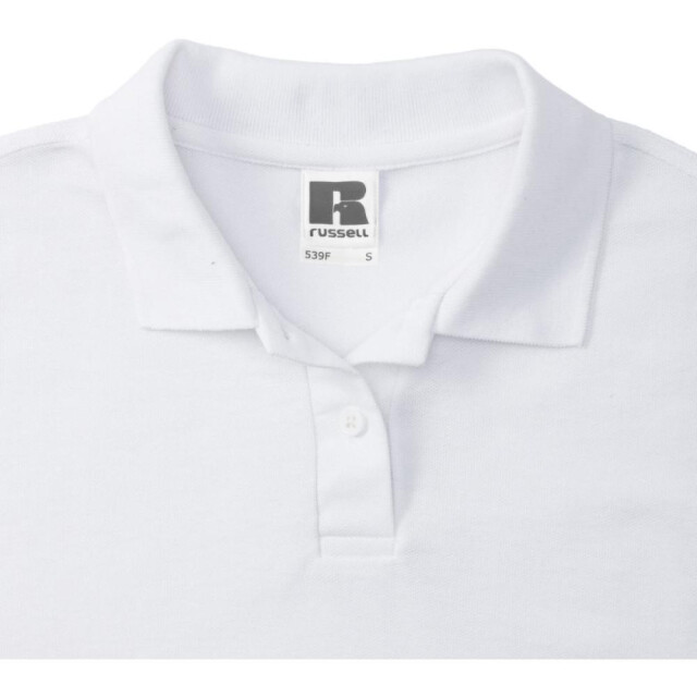 Jerzees Colours Dames 65/35 poloshirt met korte mouwen en harde kraagpijpen UTFK700_white large