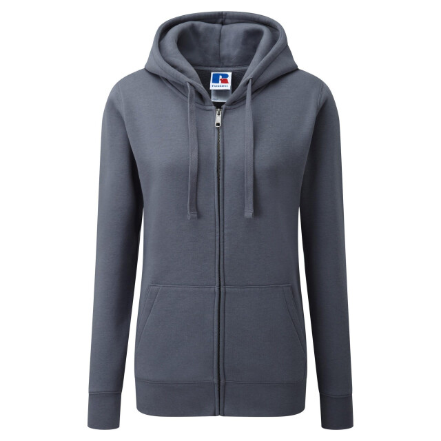 Russell Athletic Dames premium authentieke hoodie met rits (3-laagse stof) UTFK693_convoygrey large