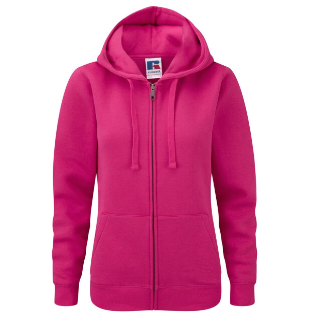 Russell Athletic Dames premium authentieke hoodie met rits (3-laagse stof) UTFK693_fuchsia large