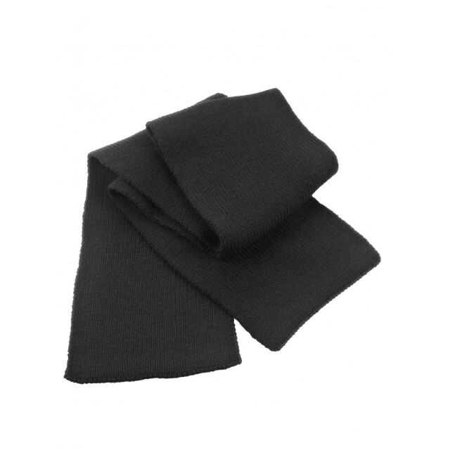 Result Klassieke zware gebreide thermische winter sjaal UTFK661_black large