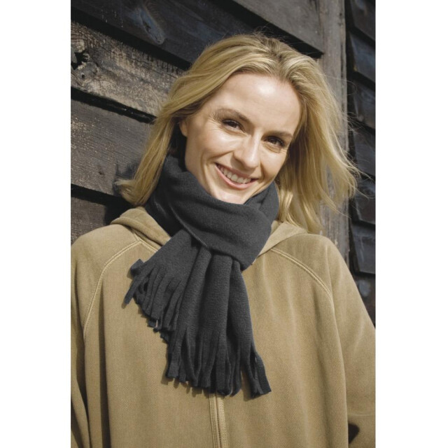 Result Volwassenen unisex actief vlies wintervaasje sjaal UTFK659_charcoal large