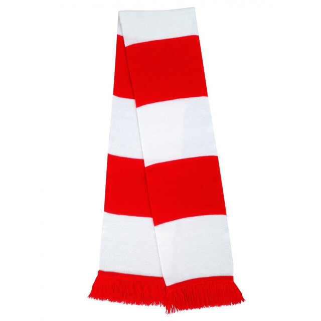Result Heren zware gebreide thermische winter sjaal UTFK662_whitered large