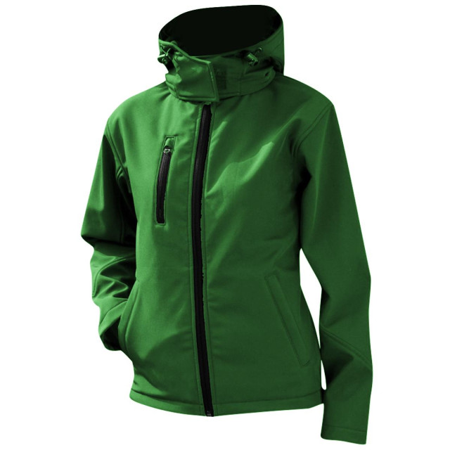 Result Kern dames lite hooded softshell jacket UTFK619_vividgreenblack large