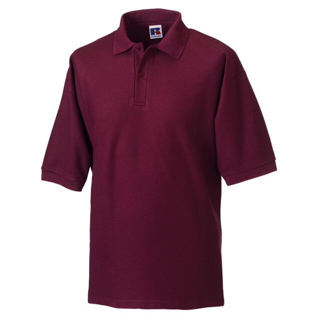Jerzees Colours Russell mens klassiek poloshirt met korte mouwen van katoen UTFK701_burgundy large