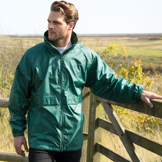 Result Heren core adult dwl jacket (met vouwbare kap) UTFK595_bottlegreen large