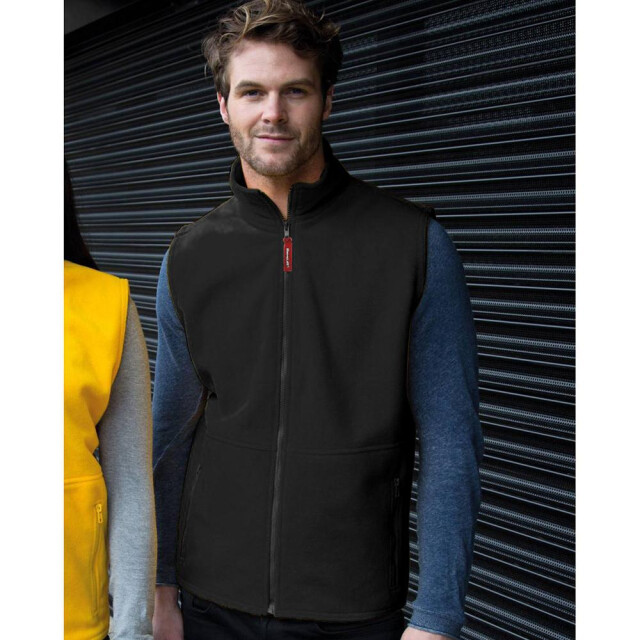 Result Heren actief anti pilling fleece bodywarmer jasje UTFK582_black large