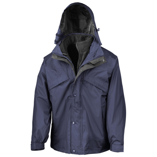 Result Heren 3 in 1 ritssluiting en clip stormdri waterdicht windproof jasje UTFK585_navyblue large